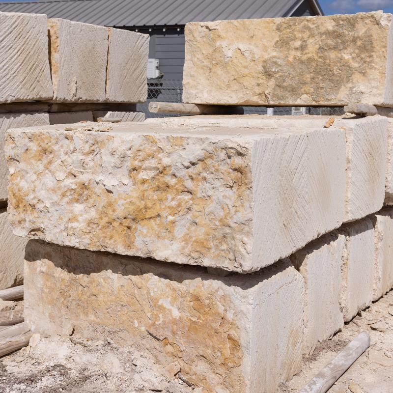 LIMESTONE BLOCKS, VERMEER SAWN, 2X2X5 - Ewing