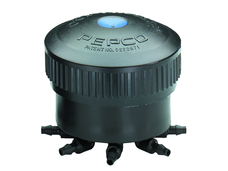 JAIN IRRIGATION INC Blue Octa-Bubbler 8-Outlet Emitter - 2 GPH - Ewing