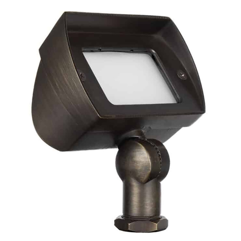 LP Floodlight - 8.5W 2700K - Antique Brass - Ewing