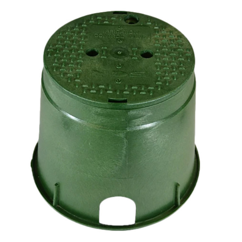 NDS 10-inch Green Round Valve Box with Lid - Ewing