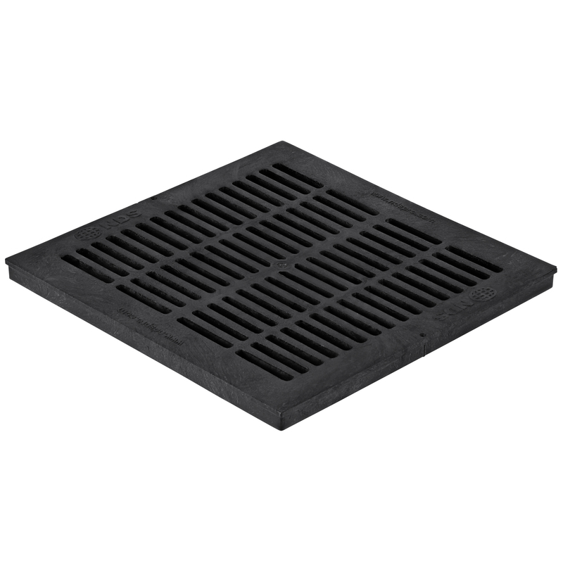 NDS 18-inch Black Square Catch Basin Grate - Ewing