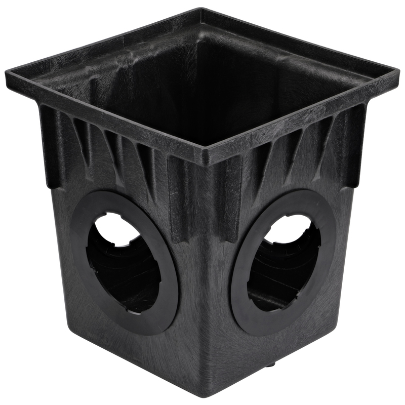 NDS 18 in. One-Piece Catch Basin w/ 4 Openings ‚Äì Black - Ewing