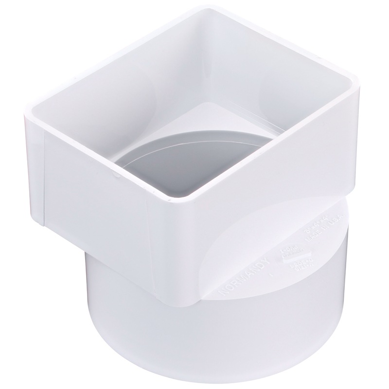 NDS 3-inch x 4-inch x 4-inch Offset Downspout Adapter - Ewing