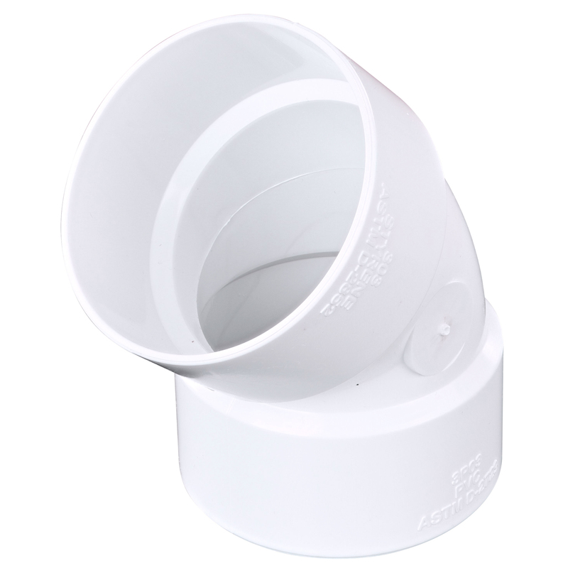 NDS 3-inch PVC Drainage 45 degree Elbow - Ewing