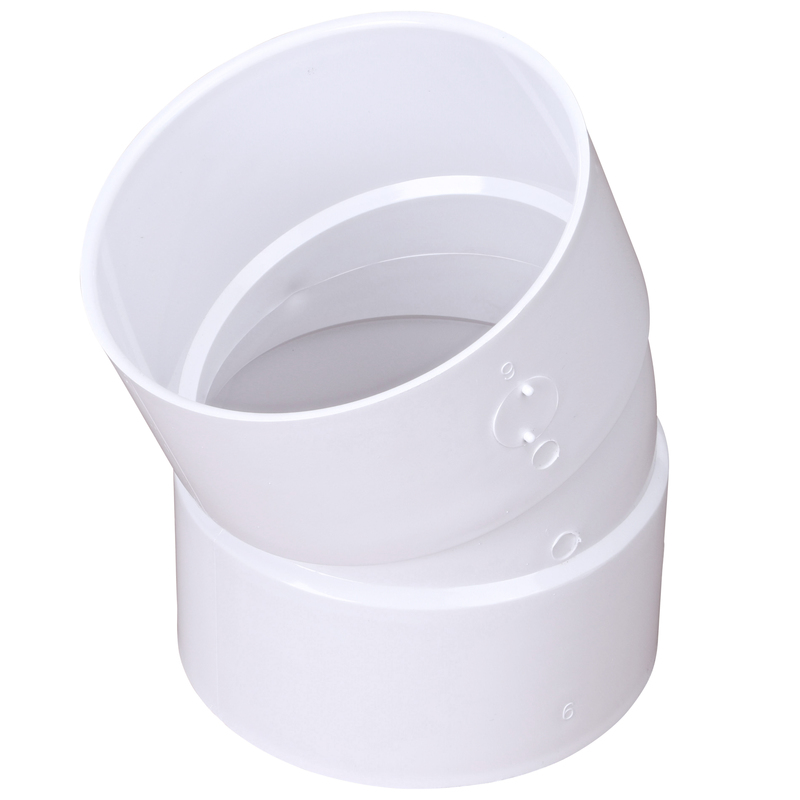 NDS 6-inch PVC 22-1/2 degree Street Elbow - Ewing