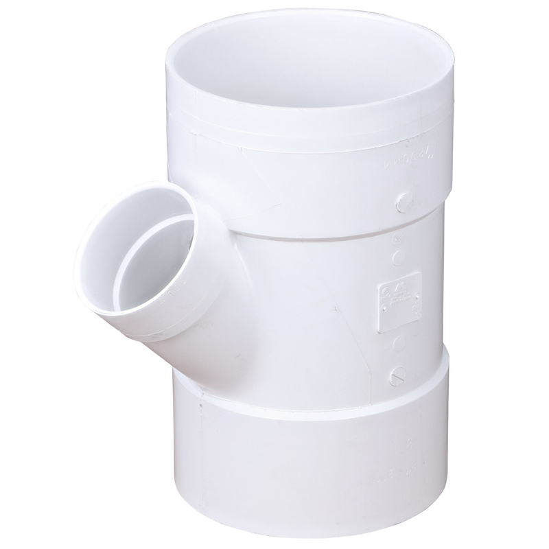 DNS - shandy NDS 8 in. x 4 in. PVC 45 Degree Reducing Wye - Ewing