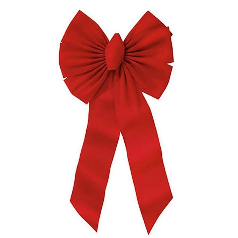 10X18 DELUXE BOW WIRED 24IN WREATH/GAR - Ewing