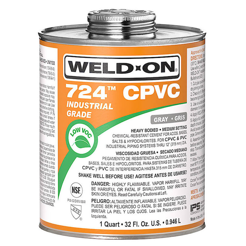 Weld On 724 CPVC Glue Gray - 1 pt - Ewing
